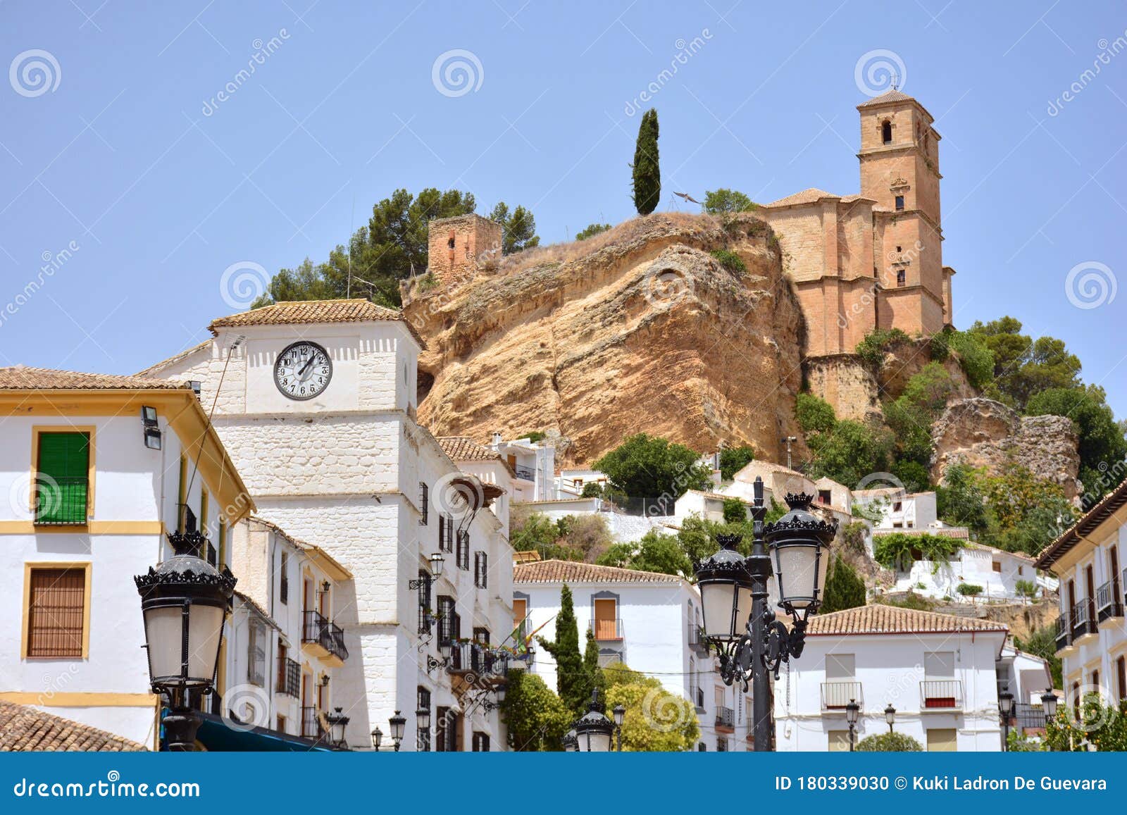 view of the town of montefrÃÂ ÃÂ­o, granada spain